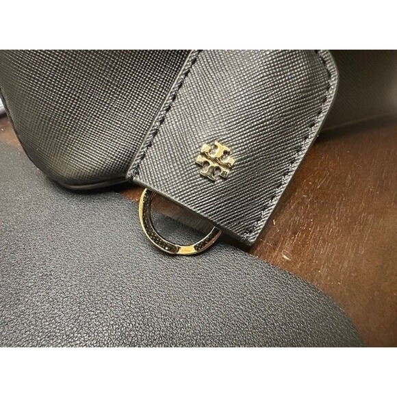 Tory Burch Tote Black Leather Robinson Micro Double-Zip Cross Body + Dust Bag - Picture 13 of 14